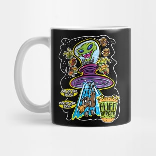 Alien Burger Cow Abduction Mug